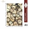 Papier morwowy decoupage FPA1042 seria Czary Alicji - zegary* Mulberry decoupage paper FPA1042 Alice's Magic series - clocks* Papel decoupage morera FPA1042 Serie Magia de Alicia - relojes